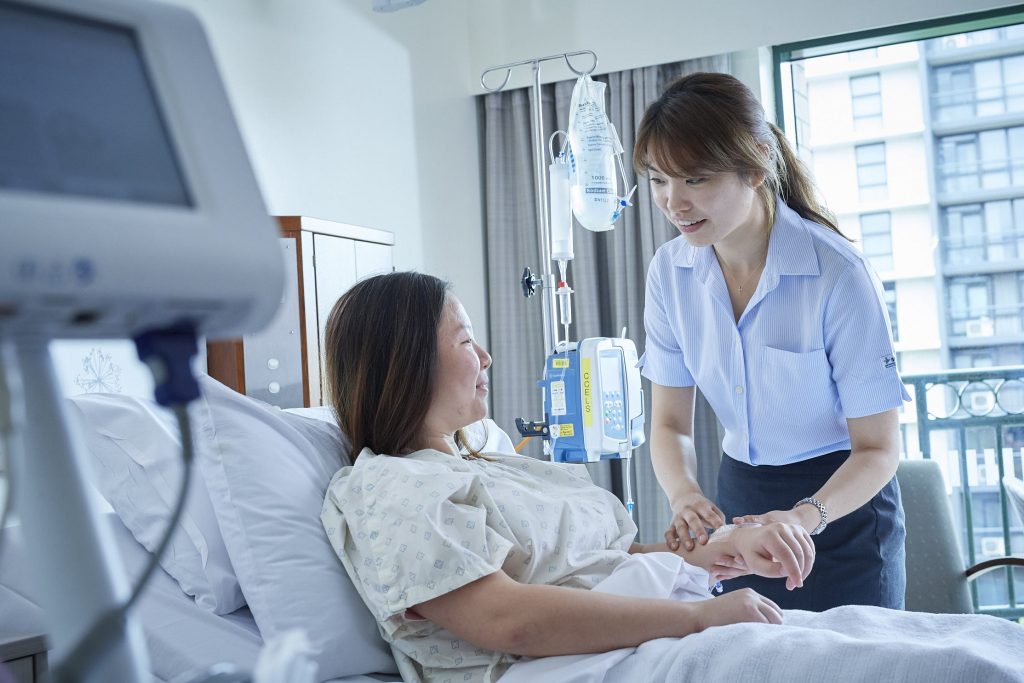 nurse and patient